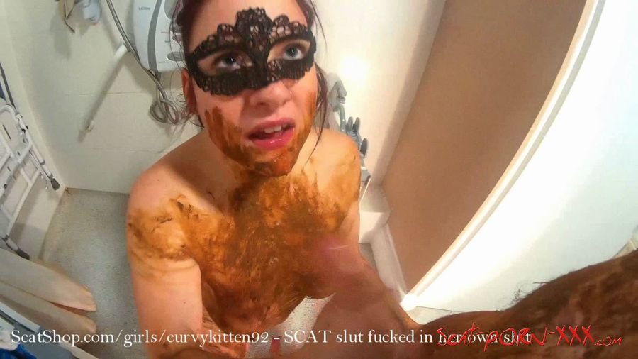Curvykitten92 - SCAT slut fucked in her own shit - Kaviar Scat - Scatology, Sex Scat [FullHD 1080p]