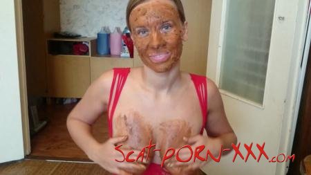Brown wife - Red is my favorite color - Milf Scat - Amateur, Solo [FullHD 1080p]