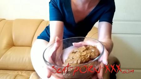 nastygirl - Pooping and playing on leather sofa - Scat Video - Poop, Solo [FullHD 1080p]