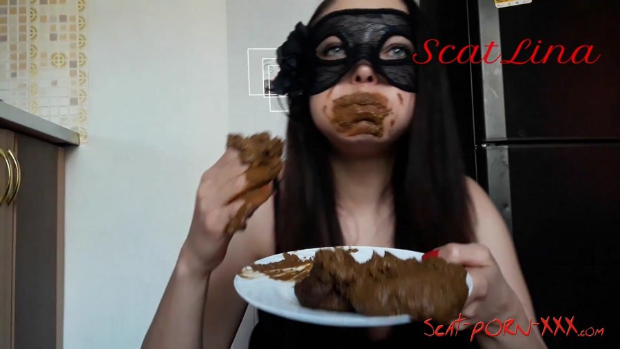 ScatLina - Eat shit and fuck myself - Extreme Scat - Solo, Defecation [FullHD 1080p]