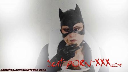 Fetish-zone - Catwoman smears and swallows - Extreme Scat - Scatology, Solo [FullHD 1080p]