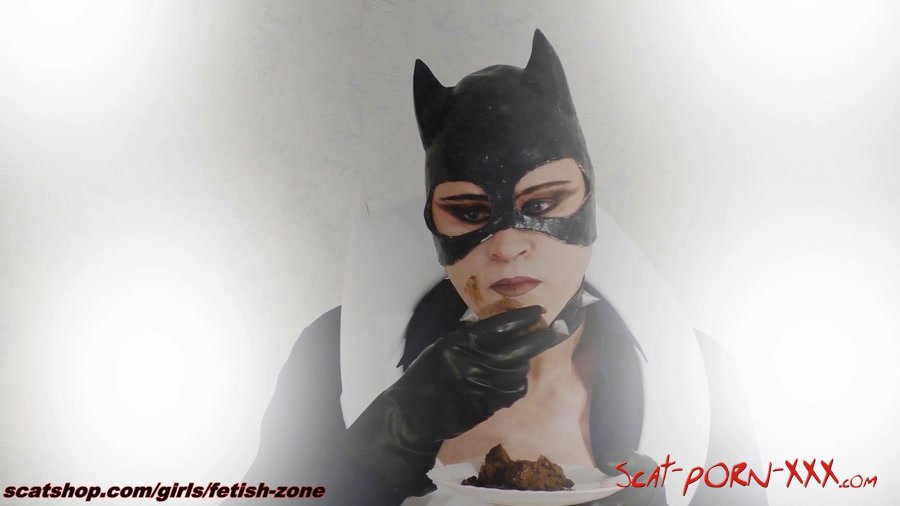 Fetish-zone - Catwoman smears and swallows - Extreme Scat - Scatology, Solo [FullHD 1080p]