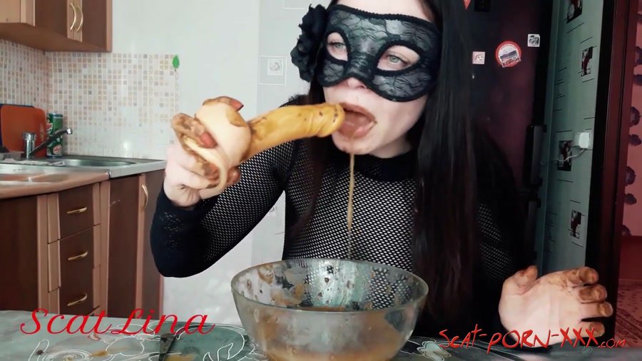 ScatLina - Soup with shit - Solo Scat - Toys, Milf [FullHD 720p]