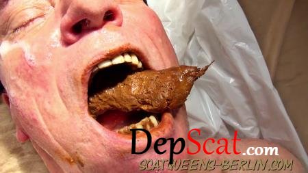 Scatqueens-Berlin - Slave Cunt Tortured and Shit into Mouth P2 - Femdom - Toilet Slavery, Eat [HD 720p]