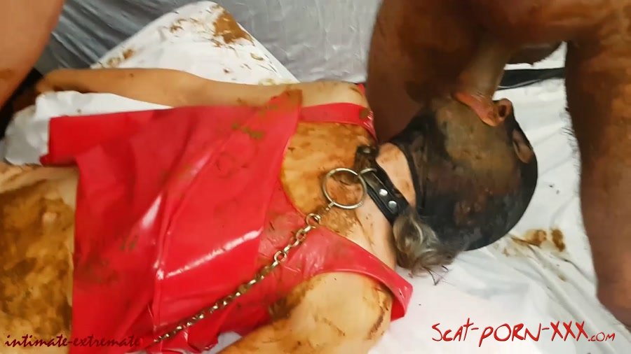 Humiliation - Scat session in red dress - Sex Scat - Humiliation, Scat Fuck [FullHD 1080p]