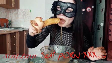 ScatLina - Soup with shit - Solo Scat - Toys, Milf [FullHD 720p]