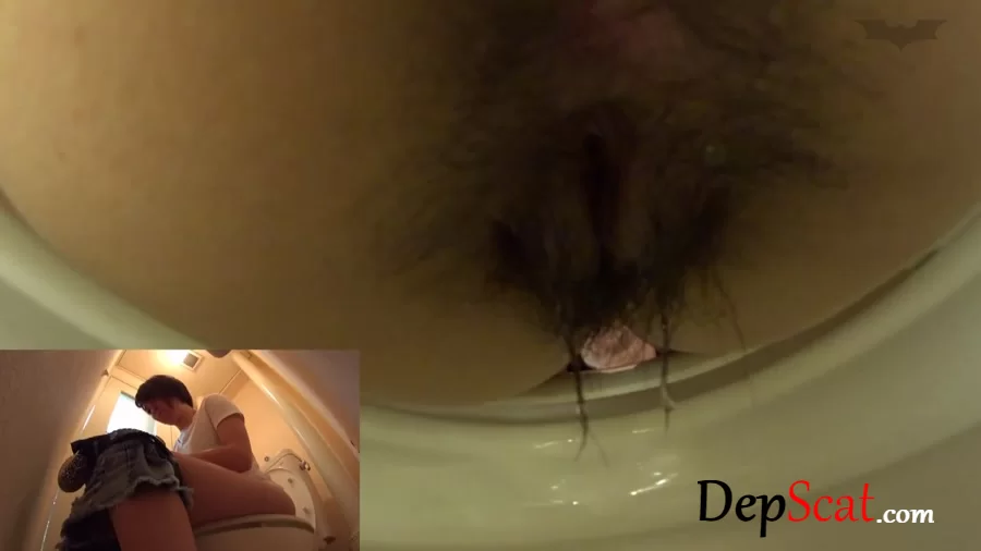 Asian - Hidden camera in a public women’s restroom inside the toilet - JAV - Japan, Hairy, Solo [FullHD 1080p]