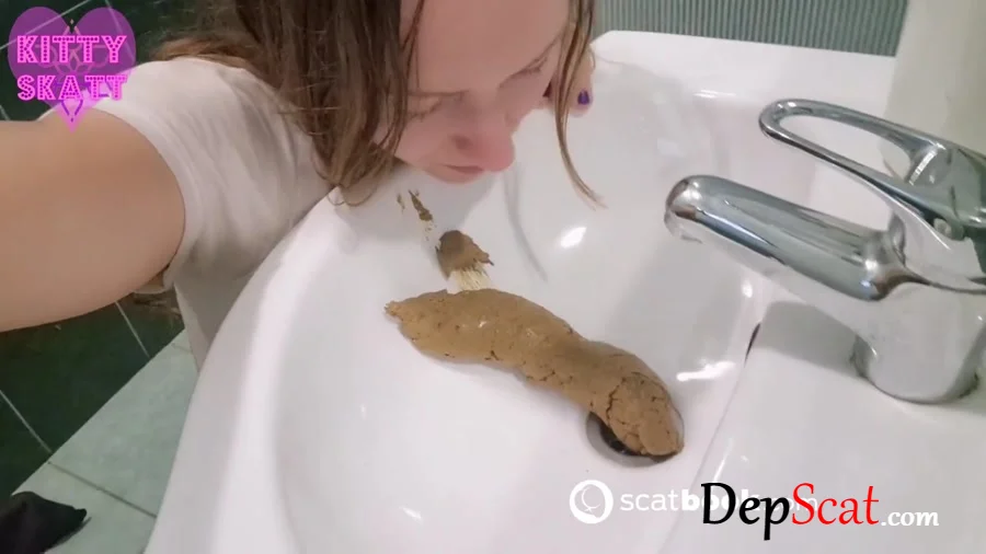 Solo - Desperate Sink Log in Hotel - Big Pile - Defecation, Amateur [HD 720p]
