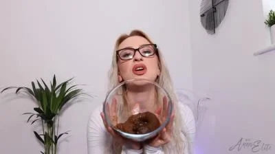 Anna - Mistress prepared you a cock castle and a plate of shit - Stars Scat - Solo, Blonde [HD 720p]