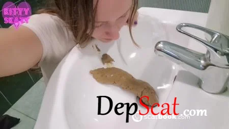 Solo - Desperate Sink Log in Hotel - Big Pile - Defecation, Amateur [HD 720p]