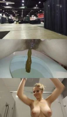CandieCane - Public Porn Convention Pee and Surprise Poop - Scathd.com - Big Tits, Big Shit [FullHD 1080p]
