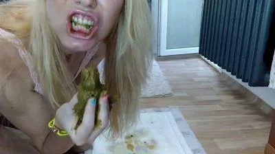 Mona - Eating Pooo - Anal Queen - Defecation, Solo, Blonde [FullHD 1080p]