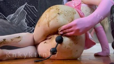 KnkyKttn97 - Pink And Brown - Defecation - Solo, Shitting Ass [HD 720p]