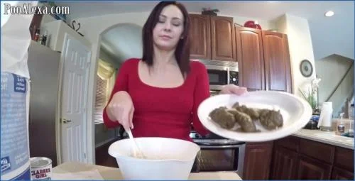 Jessica Valentino Smearing and Shitting in POV with PooAlexa Baking Banana Muffins