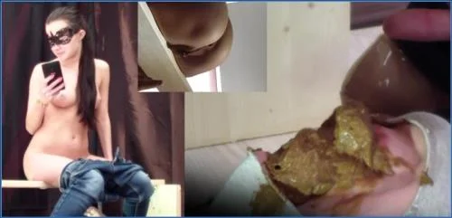 Milana Smelly's hardcore Shit Eating and Smearing in Russian Lesbian Scat from Lesbian Scat Russia