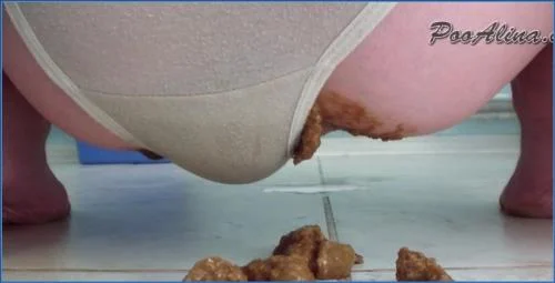 PooAlina's Morning Shit Eating in Panties with Verbal Humiliation and Domination by Lesbian Scat Russia