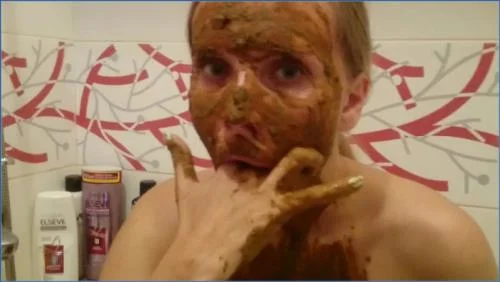 Brown Wife Smears and Vomits in Extreme Methods of Personal Hygiene by Femdom Scat Russian Scat Porn