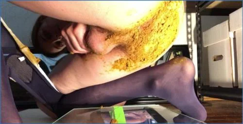 Emily Milk's Soft Shit in Sheer Panties- Lesbian Scat USA 2020