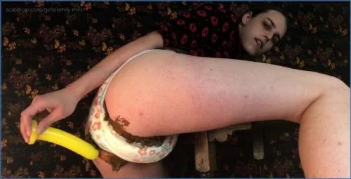 Emily Milk's First Diaper Poo and Dildo Play