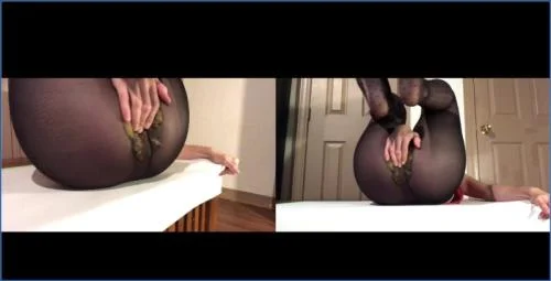 Emily Milk Smearing Fresh Shit and Pissing in Panties - Extreme Scat
