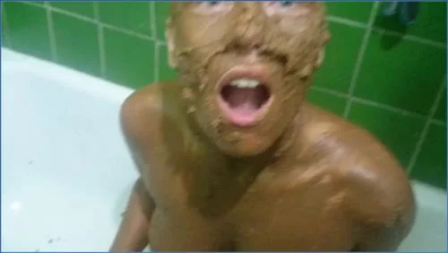 Brown Wife Smearing and Vomiting in Extreme Scat Run - Covered in Mess