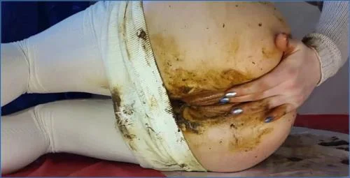 Anna Coprofield Shits, Smears, Eats and Pees Solo in White Pants