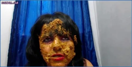 Doll Eats Her Own Shit with Brightly Coloured Nails in Extreme Solo