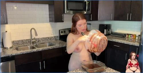 GingerCris Smearing and Puking Solo in Unfiltered Scat Brownie