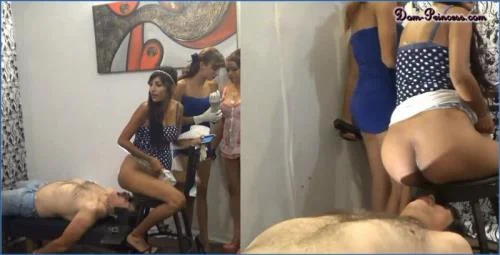 Femdom Shit Eating with Kaviar and Enema - The Duct Tape Trick Part
