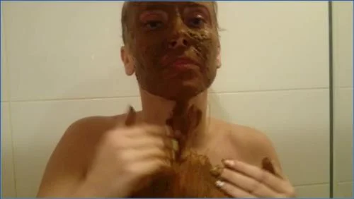 Brown wife Smearing and Vomiting in Shit Water - Kaviar Clips