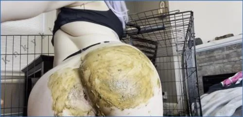 KnkyKttn97 Anal Defecation - Kaviar Smearing and Enema Play