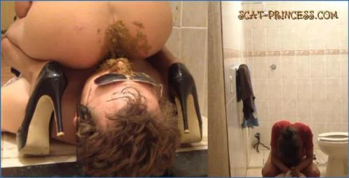 Femdom Shit Eating Humiliation with Enema and Kaviar - Hot Mexican