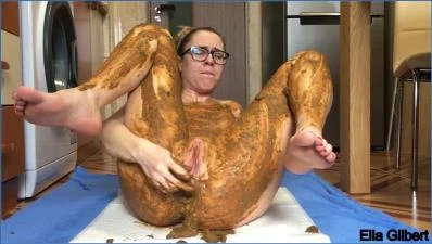Ella Gilbert's Extreme Facial and Clothing Smearing Solo Pooping