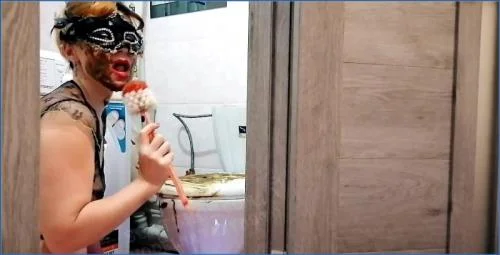 ModelNatalya94's Real Slave Licks The Toilet Brush in Russian Kaviar Clips