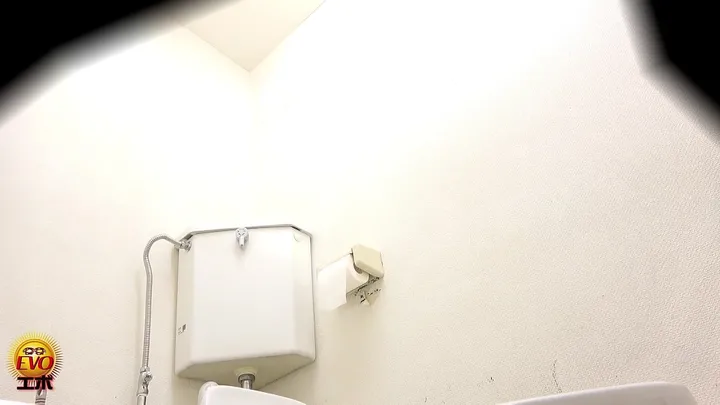 Long-Booted Girl Defecates in a Cramped Japanese Restroom - Scat