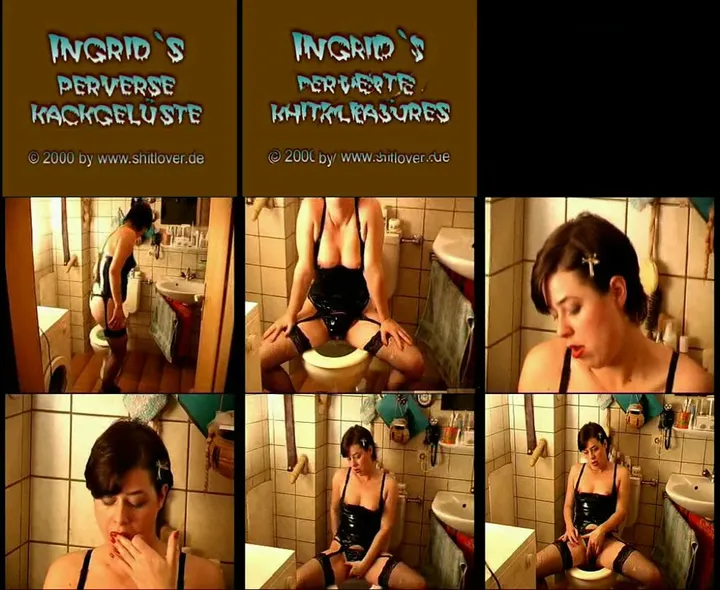 Ingrid Smears and Eats Shit in Wild German Solo Scat Play - Human